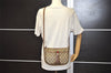 Authentic GUCCI Web Sherry Line Shoulder Cross Bag GG PVC Leather Brown 2576J