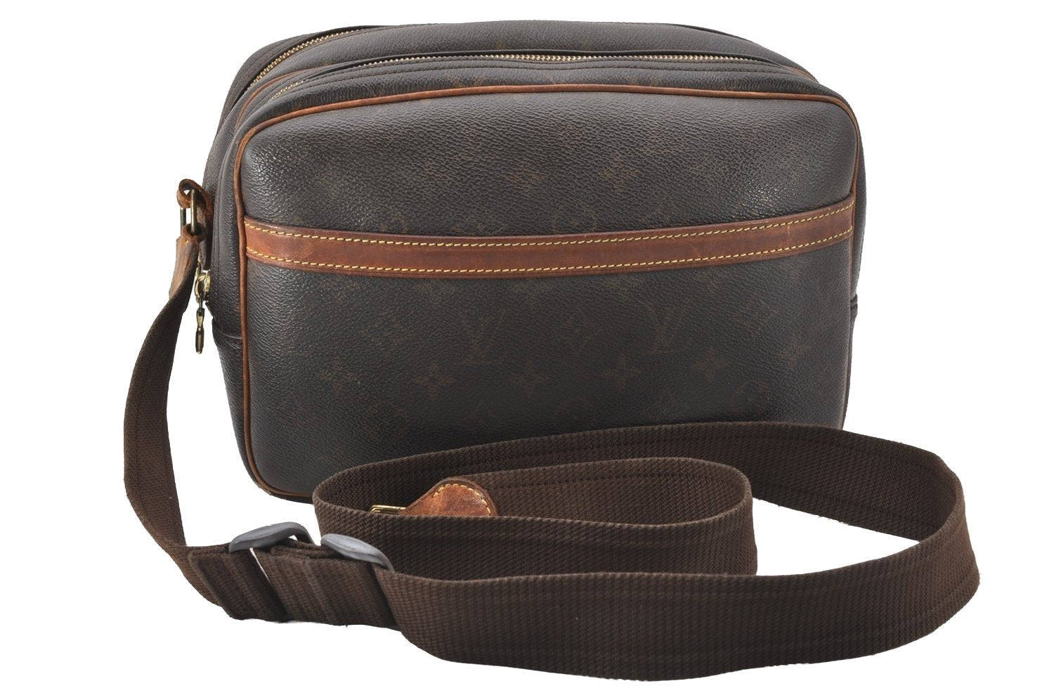 Authentic Louis Vuitton Monogram Reporter PM Shoulder Bag M45254 Junk 2577J