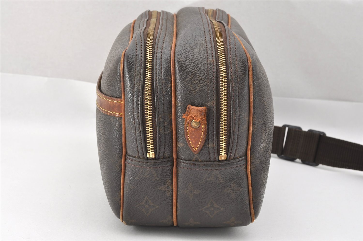 Authentic Louis Vuitton Monogram Reporter PM Shoulder Bag M45254 Junk 2577J