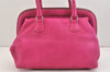 Authentic FENDI Vintage Selleria Shoulder Tote Bag Leather Pink 2577K