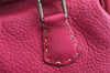 Authentic FENDI Vintage Selleria Shoulder Tote Bag Leather Pink 2577K