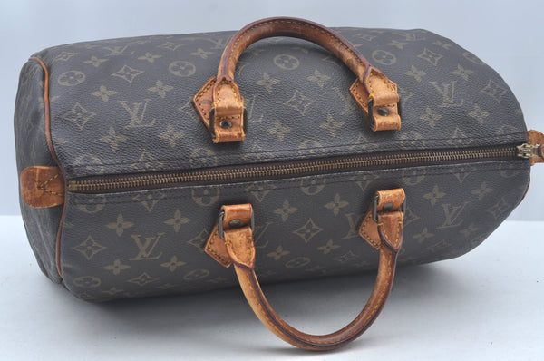 Authentic Louis Vuitton Monogram Speedy 35 Hand Boston Bag M41524 LV 2578K