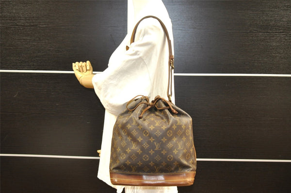 Authentic Louis Vuitton Monogram Noe Shoulder Drawstring Bag M42224 LV 2579I