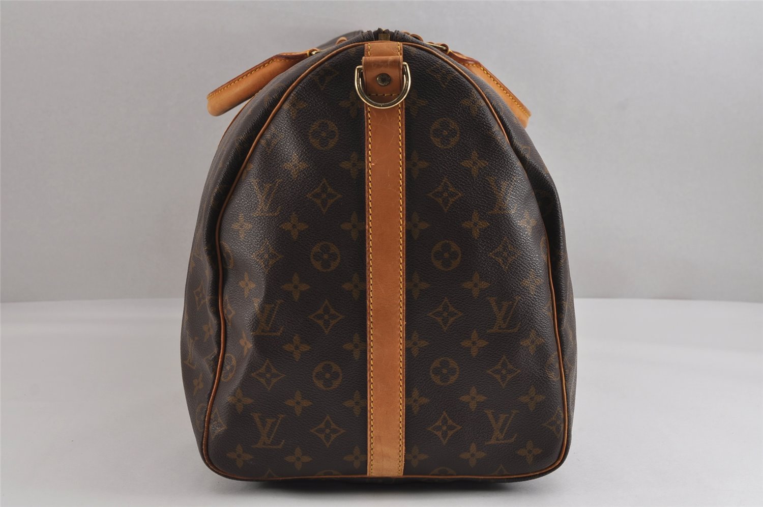 Authentic Louis Vuitton Monogram Keepall Bandouliere 55 M41414 Boston Bag 2579J