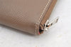 Authentic HERMES Azap Silk In Long Wallet Purse Leather Brown Box 2580K