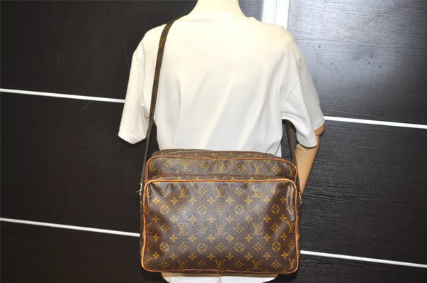 Authentic Louis Vuitton Monogram Nile 34 Shoulder Cross Body Bag Old Model 2581I