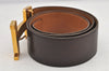 Authentic HERMES Vintage Leather Belt Reversible 30.7-32.3" Brown 2581K