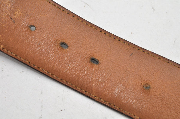 Authentic HERMES Vintage Leather Belt Reversible 30.7-32.3" Brown 2581K