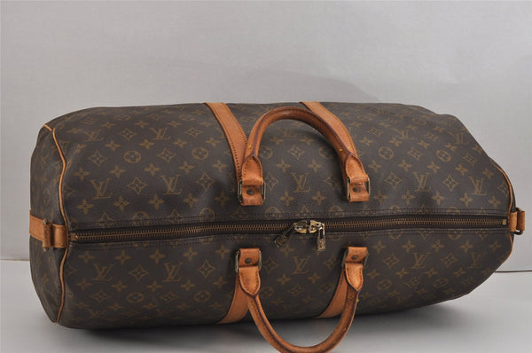 Authentic Louis Vuitton Monogram Keepall Bandouliere 55 M41414 Boston Bag 2582J