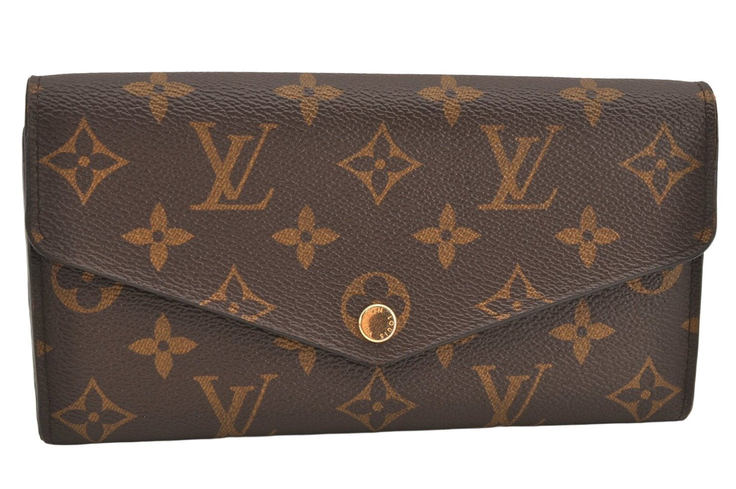 Authentic Louis Vuitton Monogram Portefeuille Sarah Purse Wallet M60531 LV 2582K