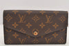 Authentic Louis Vuitton Monogram Portefeuille Sarah Purse Wallet M60531 LV 2582K