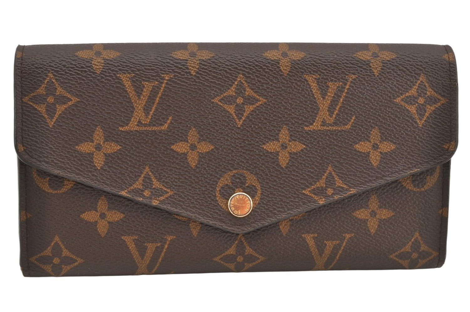 Authentic Louis Vuitton Monogram Portefeuille Sarah Wallet Pink M62235 LV 2583K