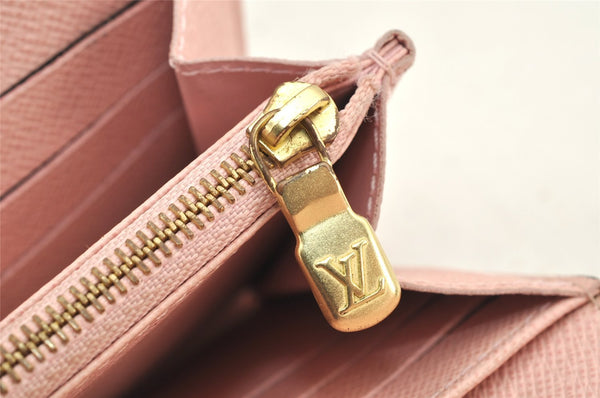 Authentic Louis Vuitton Monogram Portefeuille Sarah Wallet Pink M62235 LV 2583K