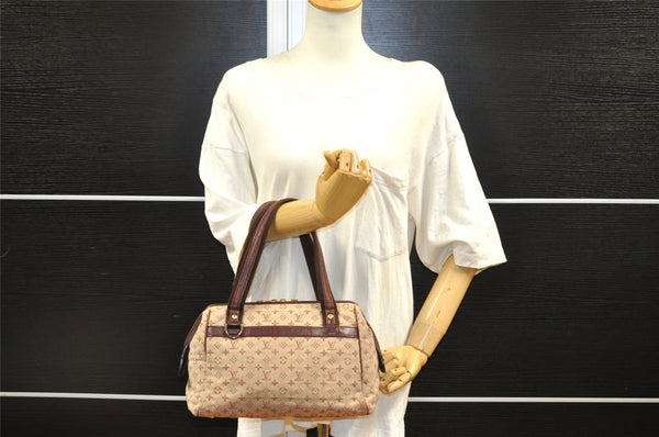 Authentic Louis Vuitton Monogram Mini Josephine PM Hand Bag Pink M92216 LV 2584I