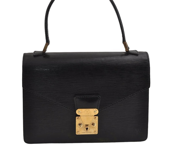 Authentic Louis Vuitton Epi Concorde Hand Bag Purse Black M52132 LV 2584J
