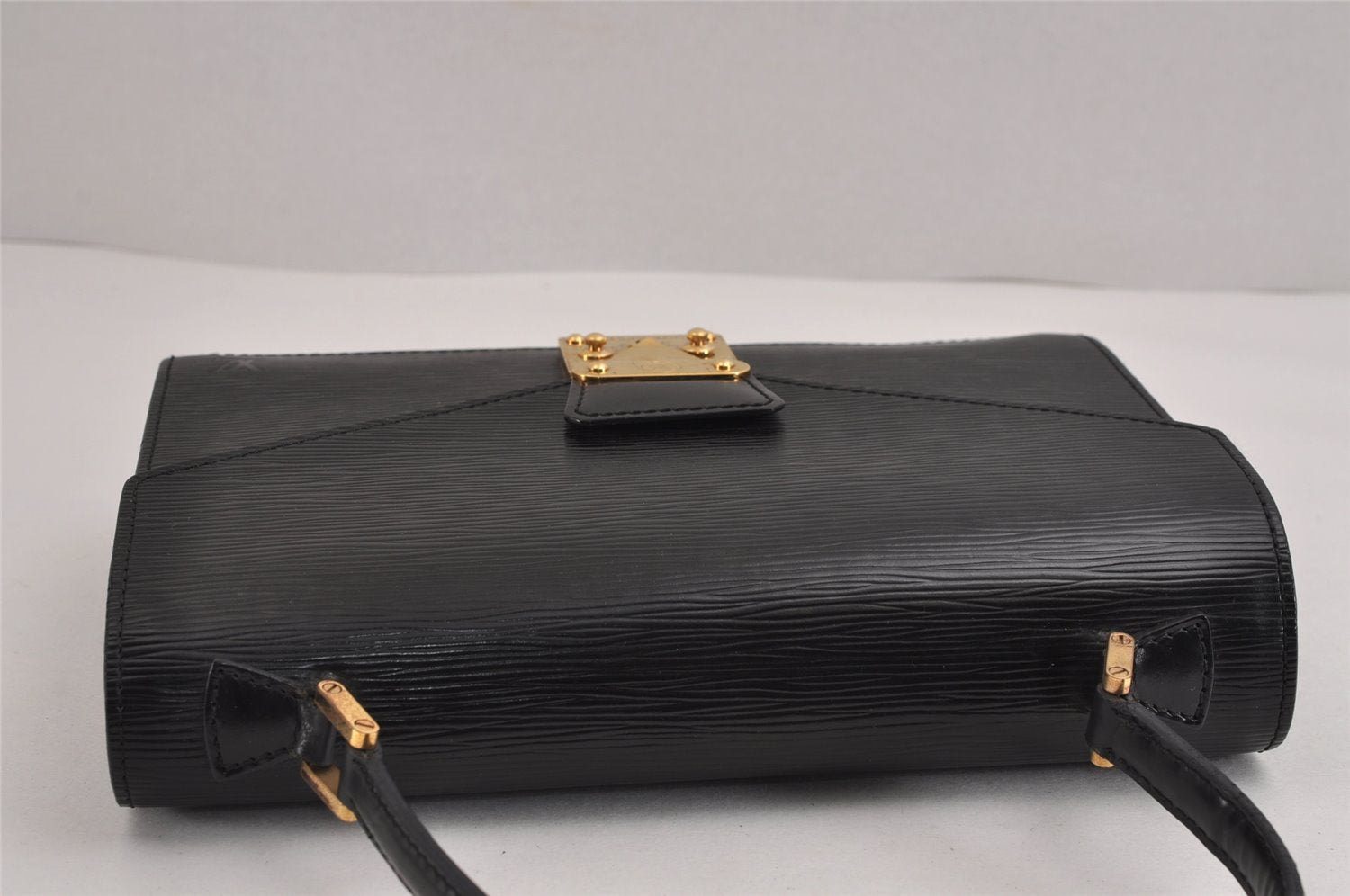 Authentic Louis Vuitton Epi Concorde Hand Bag Purse Black M52132 LV 2584J