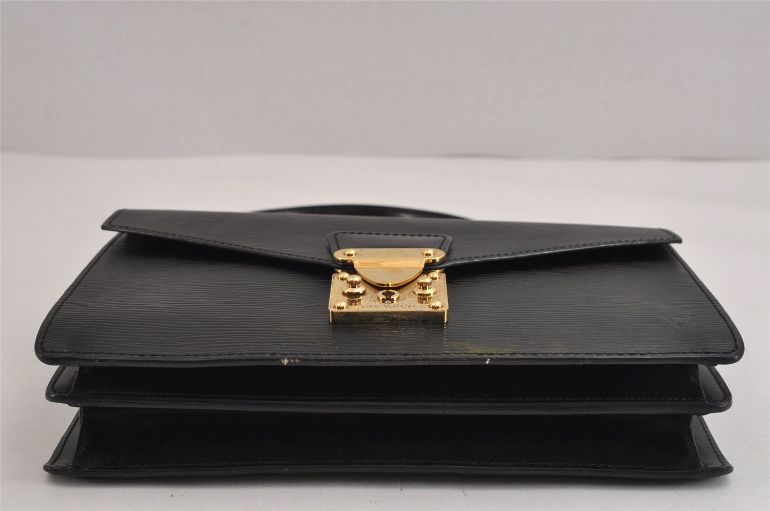 Authentic Louis Vuitton Epi Concorde Hand Bag Purse Black M52132 LV 2584J