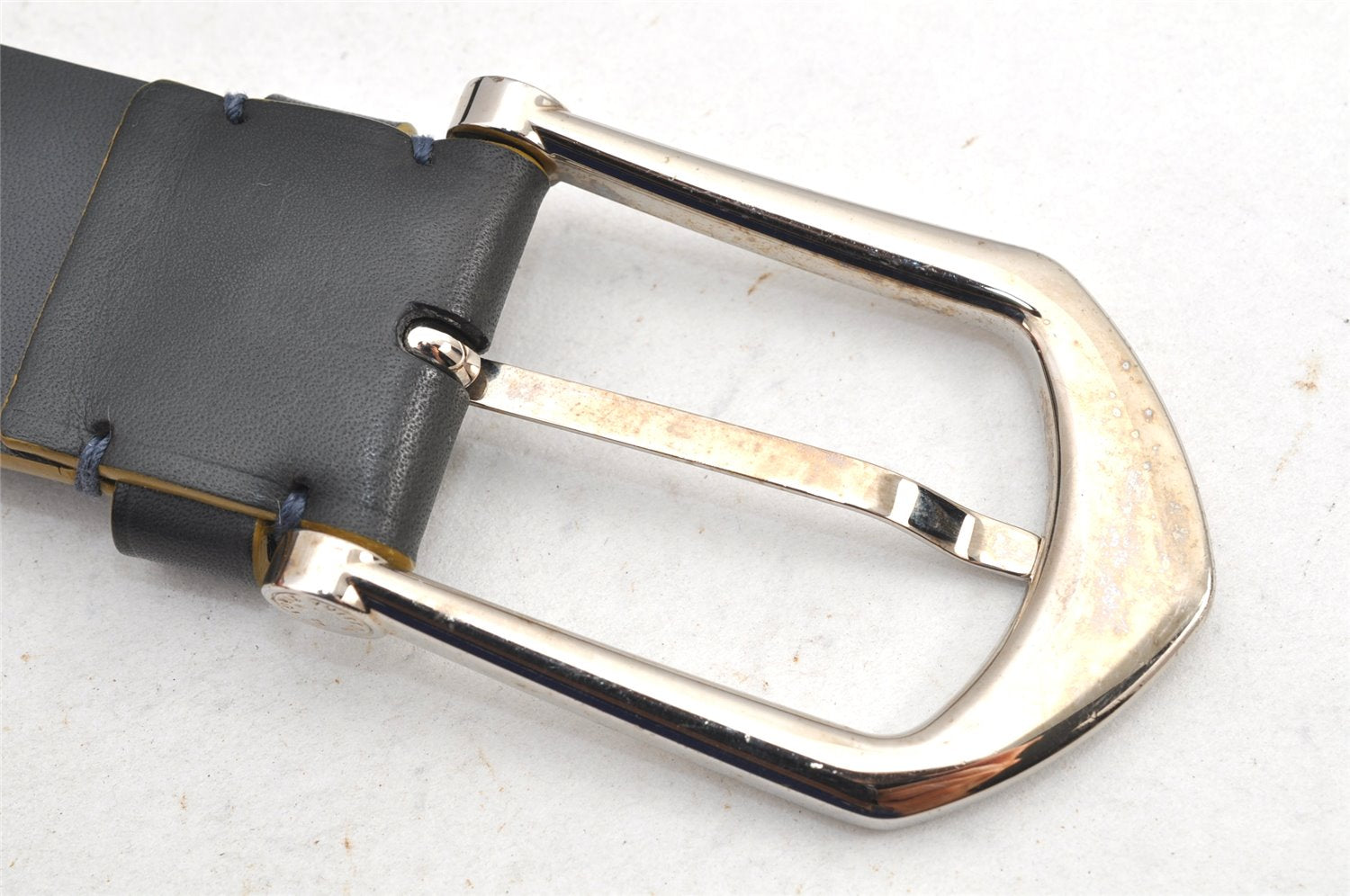 Auth Louis Vuitton Leather Belt Maison fondee en 1854 35.4