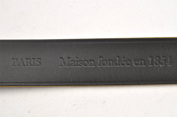 Auth Louis Vuitton Leather Belt Maison fondee en 1854 35.4" Navy M9559 LV 2584K