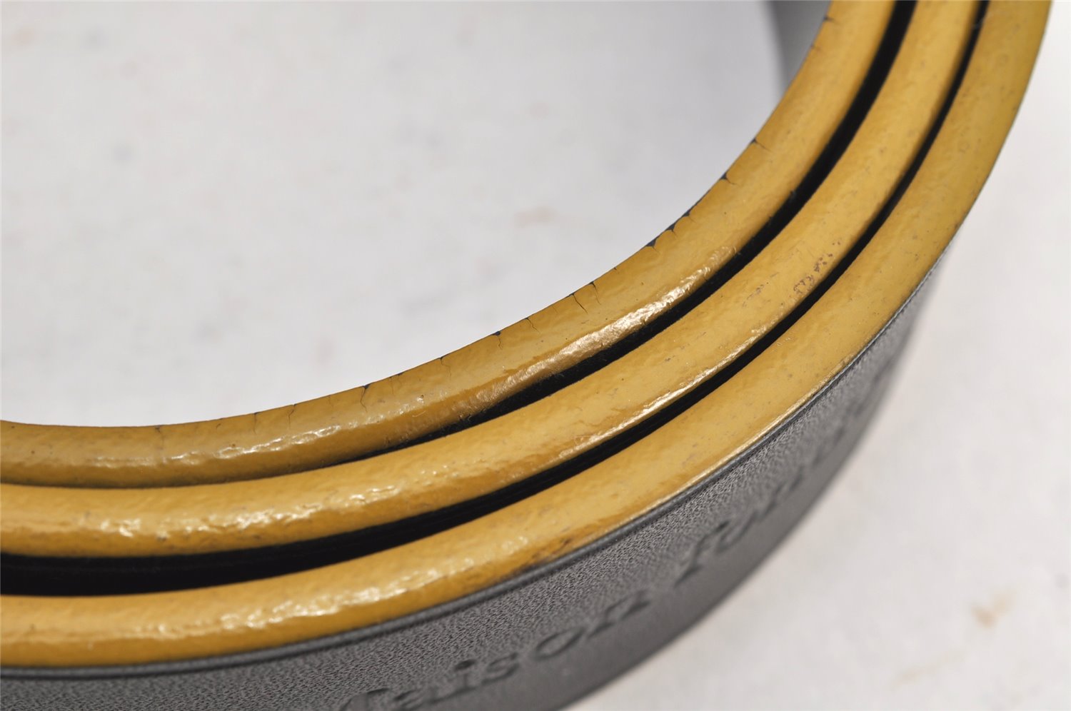 Auth Louis Vuitton Leather Belt Maison fondee en 1854 35.4