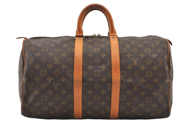 Authentic Louis Vuitton Monogram Keepall 45 Travel Boston Bag M41428 LV 2585J