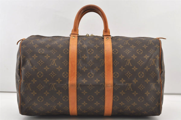 Authentic Louis Vuitton Monogram Keepall 45 Travel Boston Bag M41428 LV 2585J