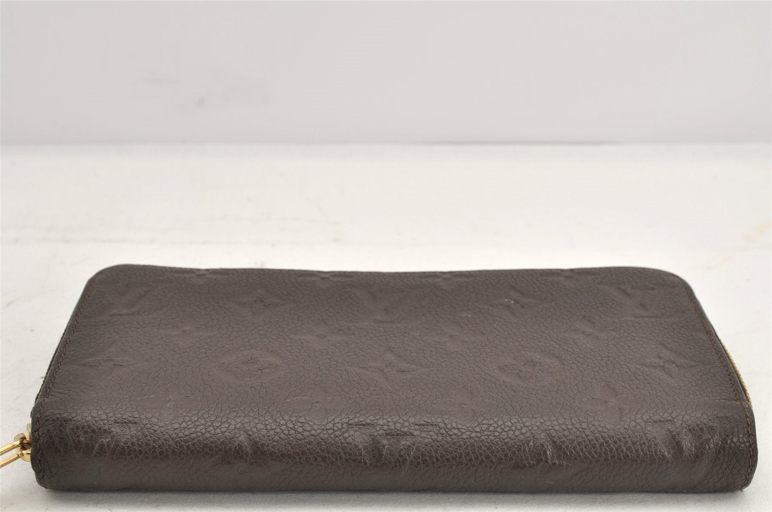 Authentic Louis Vuitton Monogram Empreinte Zippy Wallet Brown M60548 LV 2585K