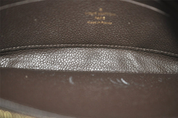 Authentic Louis Vuitton Monogram Empreinte Zippy Wallet Brown M60548 LV 2585K