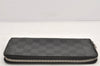 Authentic Louis Vuitton Damier Graphite Zippy Wallet Vertical N63095 LV 2587K