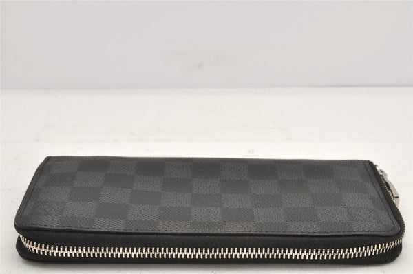 Authentic Louis Vuitton Damier Graphite Zippy Wallet Vertical N63095 LV 2587K