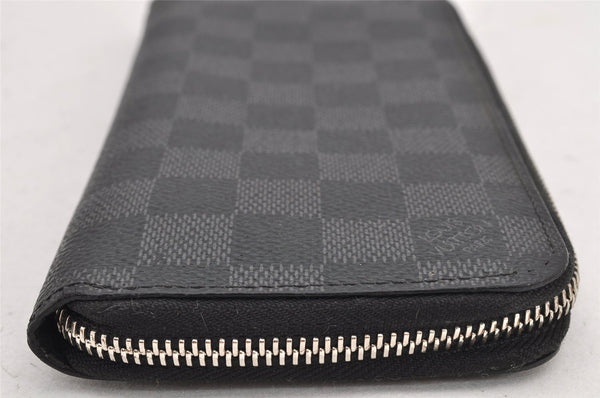 Authentic Louis Vuitton Damier Graphite Zippy Wallet Vertical N63095 LV 2587K