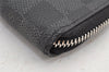 Authentic Louis Vuitton Damier Graphite Zippy Wallet Vertical N63095 LV 2587K