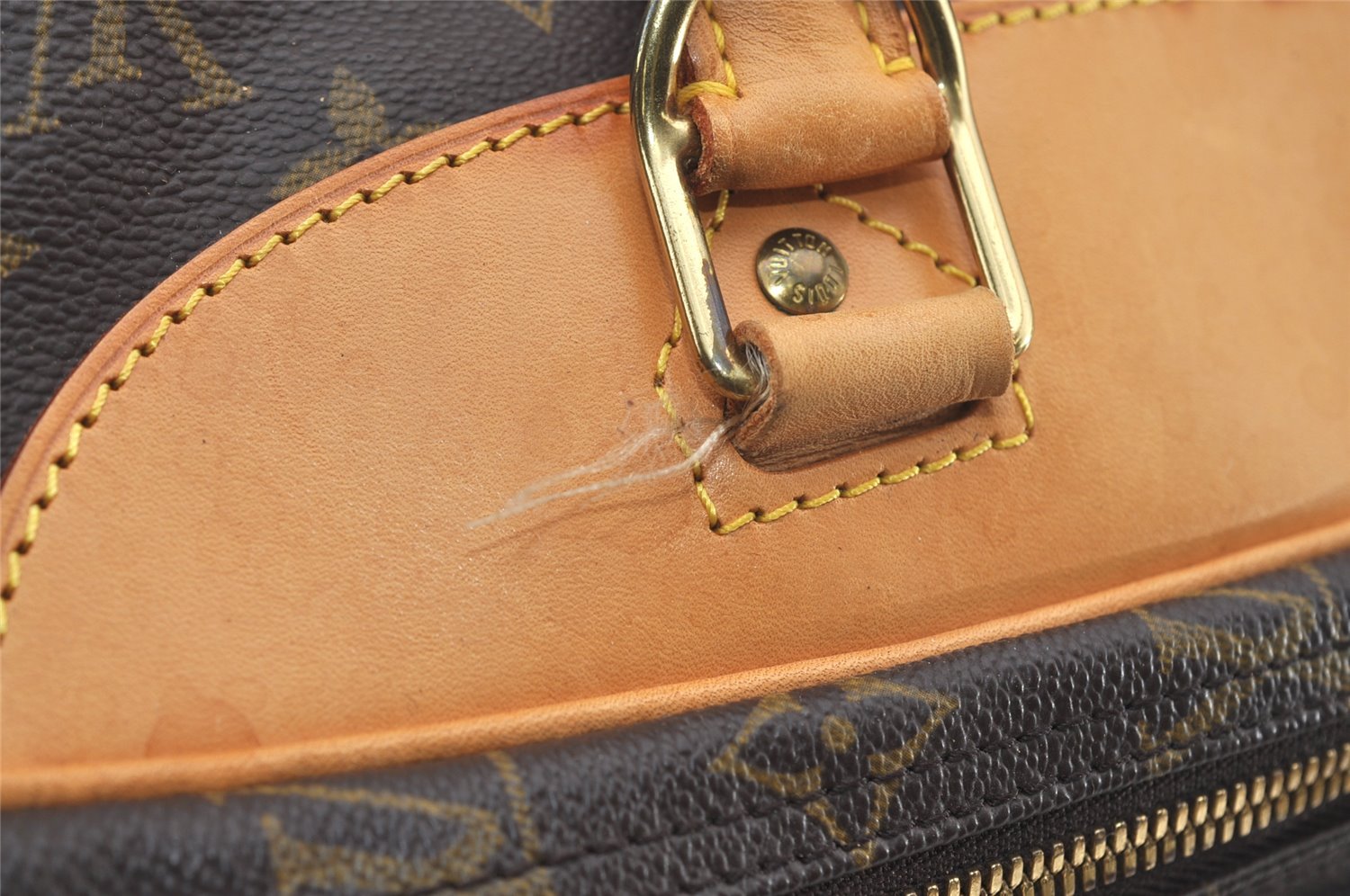 Authentic Louis Vuitton Monogram Alize 24 Heures Boston Hand Bag M41399 LV 2588J