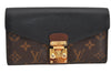 Authentic Louis Vuitton Monogram Portefeuille Pallas Wallet M58415 Black 2588K