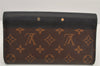 Authentic Louis Vuitton Monogram Portefeuille Pallas Wallet M58415 Black 2588K