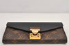 Authentic Louis Vuitton Monogram Portefeuille Pallas Wallet M58415 Black 2588K