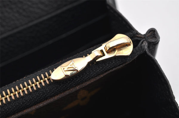 Authentic Louis Vuitton Monogram Portefeuille Pallas Wallet M58415 Black 2588K