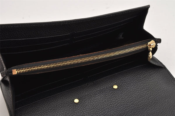 Authentic Louis Vuitton Monogram Portefeuille Pallas Wallet M58415 Black 2588K
