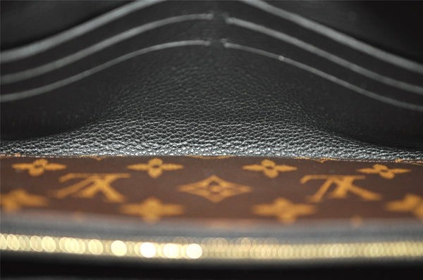 Authentic Louis Vuitton Monogram Portefeuille Pallas Wallet M58415 Black 2588K