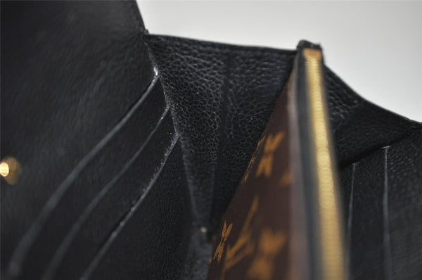 Authentic Louis Vuitton Monogram Portefeuille Pallas Wallet M58415 Black 2588K
