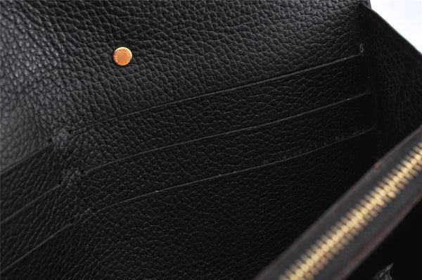 Authentic Louis Vuitton Monogram Portefeuille Pallas Wallet M58415 Black 2588K