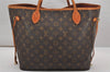 Authentic Louis Vuitton Monogram Neverfull MM Tote Bag Fuchsia M40996 Pink 2589J