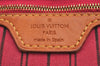 Authentic Louis Vuitton Monogram Neverfull MM Tote Bag Fuchsia M40996 Pink 2589J