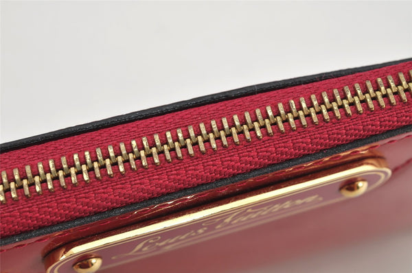 Authentic Louis Vuitton Vernis Pochette Cles NM Coin Purse Case M91669 Red 2590K