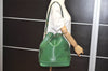 Authentic Louis Vuitton Epi Noe Shoulder Drawstring Bag Green M44004 LV 2591I