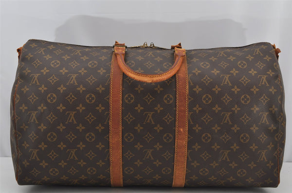 Auth Louis Vuitton Monogram Keepall Bandouliere 55 M41414 Boston Bag Junk 2591J