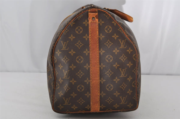 Auth Louis Vuitton Monogram Keepall Bandouliere 55 M41414 Boston Bag Junk 2591J