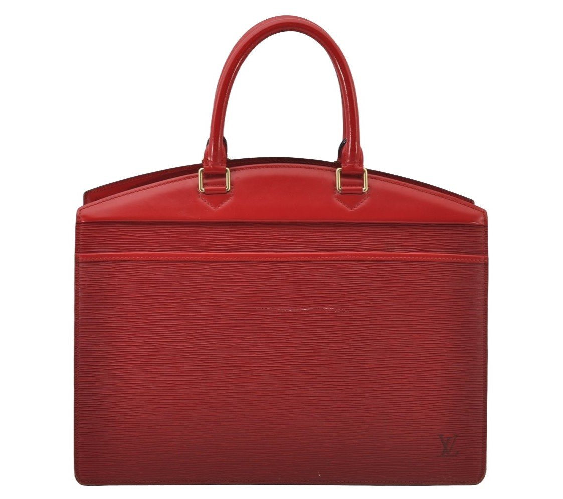 Authentic Louis Vuitton Epi Riviera Hand Bag Red M48187 LV 2592J