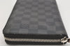 Authentic Louis Vuitton Damier Graphite Zippy Organizer Wallet N63077 Box 2592K