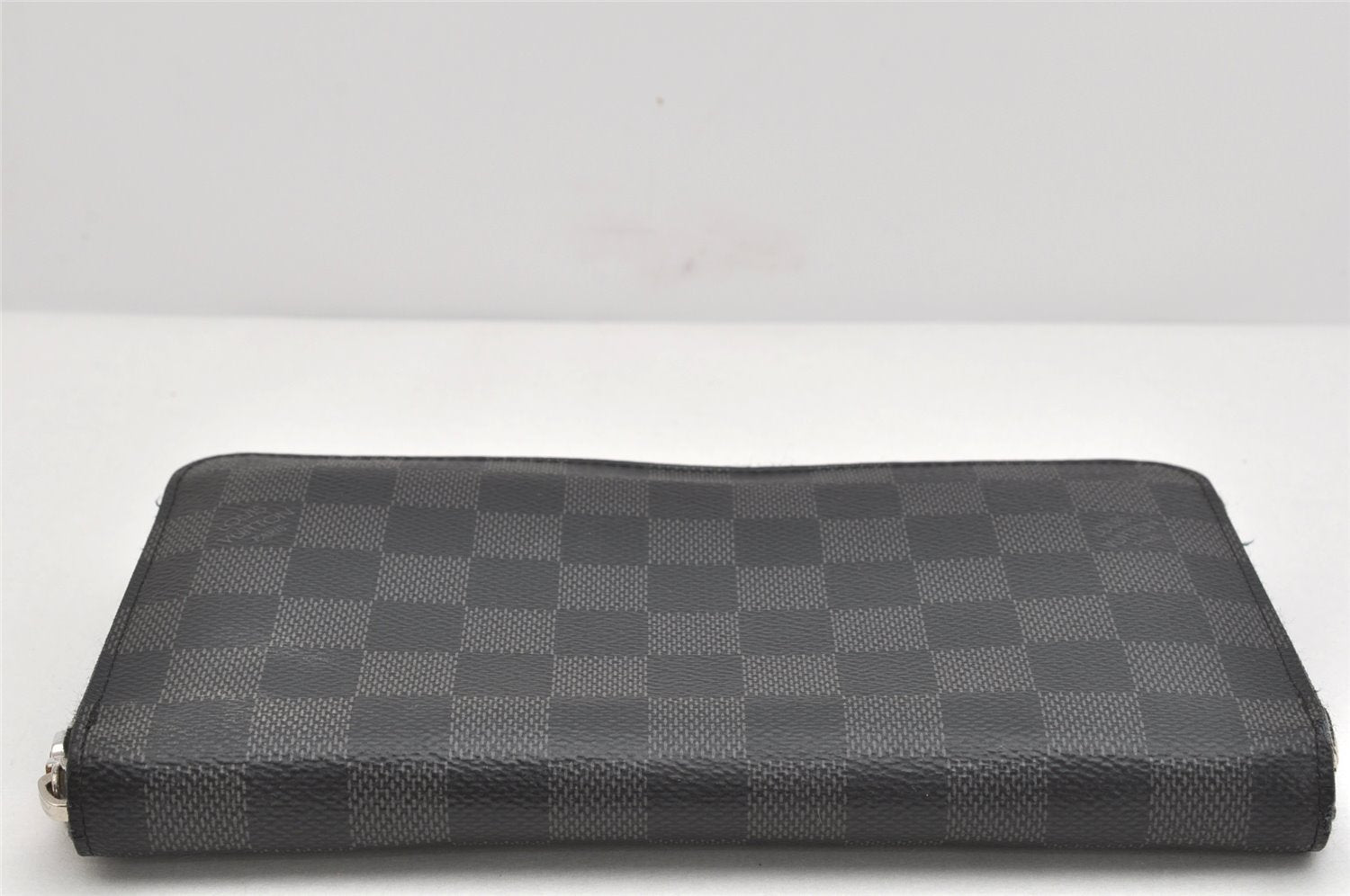 Authentic Louis Vuitton Damier Graphite Zippy Organizer Wallet N63077 Box 2592K